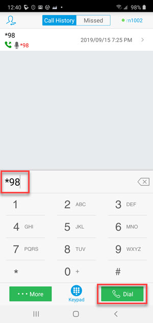 Image: Type *98, Click Dial Button