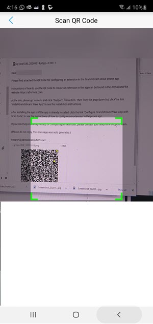 Image: Locate QR Code from Email